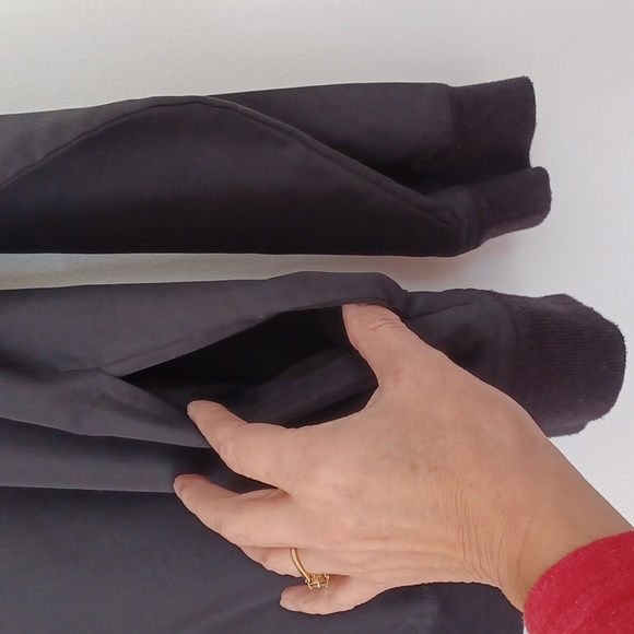 IZOD Black Pullover Jacket With Pockets, Zipper, Ribbed Wrists & Hem W-XL - Picture 6 of 7